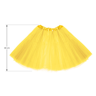 Tutu Tütü Damen Rock gelb Tüllrock Unterrock Kostüm Accessoire für Fasching Karneval 60 cm - 116 cm