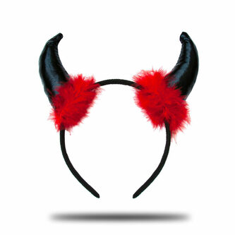 Haarreifen Set Teufel Engel Heiligenschein schwarz Haarreif für Halloween Fasching Karneval