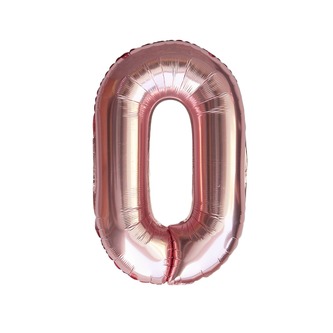 Folien Luftballon Zahl 2024 für Silvester Neujahr Party Deko Ballons Zahlenballons - rosé