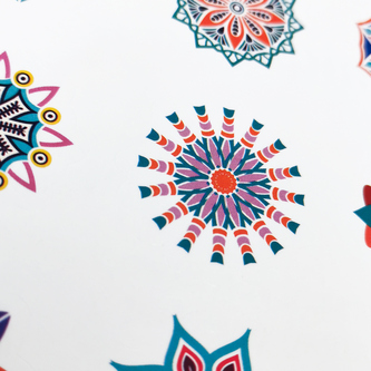 24 Mandala Sticker Blumen Aufkleber zum Spielen Basteln Scrapbooking für Kindergeburtstag Mädchen