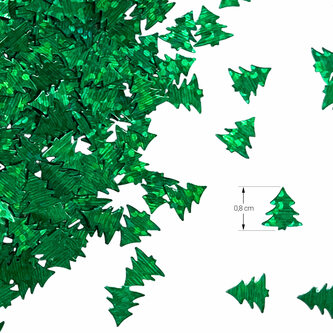 Tannenbaum Konfetti irisierend Weihnachtsbaum Tisch Streu Deko für Weihnachten Motto Party - grün