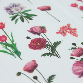 18 Blumen Sticker Pflanzen Aufkleber Vintage Küche Dekoration Scrapbooking Kinder Basteln
