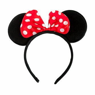 2x Haarreif Haarreifen Maus Mouse Ohren mit Schleife Fasching Karneval - rot